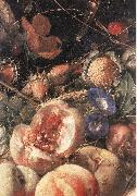 HEEM, Cornelis de Still-Life with Flowers and Fruit (detail) sg oil on canvas